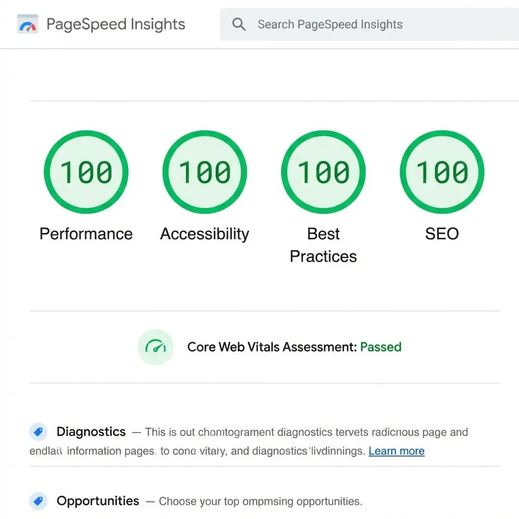 Enterprise Software Solutions - 100/100 Lighthouse Performance Score