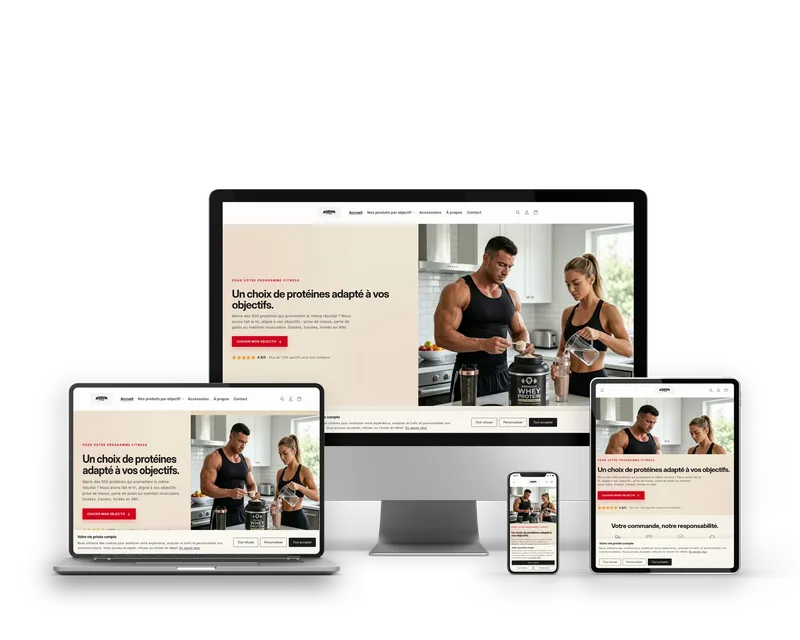 Reservoirprot Shopify B2C website mockup multi-device